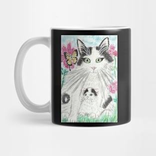 Mother and baby cat Mug